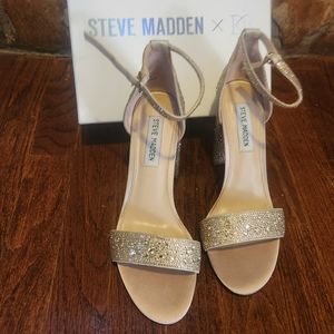 Heels, gold neutral tone, size 8.5